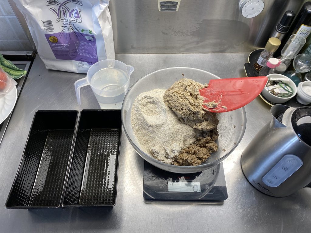 Mis en place for final dough mixing